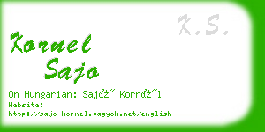 kornel sajo business card